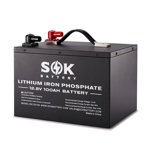 SOK SK12V100H 12V 100Ah Heated Bluetooth LiFePO4 Battery