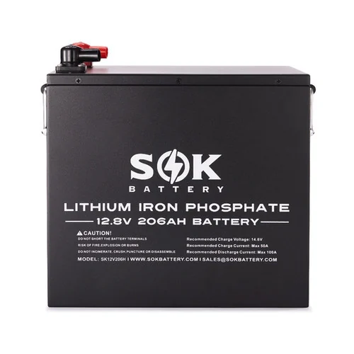 SOK SK12V206H 12V 206Ah Heated Bluetooth LiFePO4 Battery