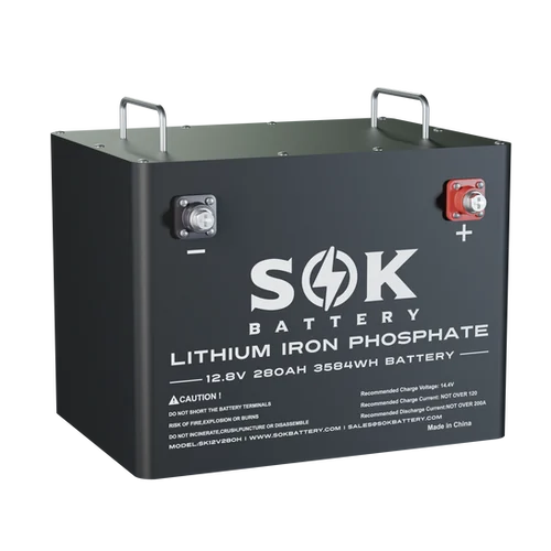 SOK SK12V280H 12V 280Ah Heated Bluetooth LiFePO4 Battery