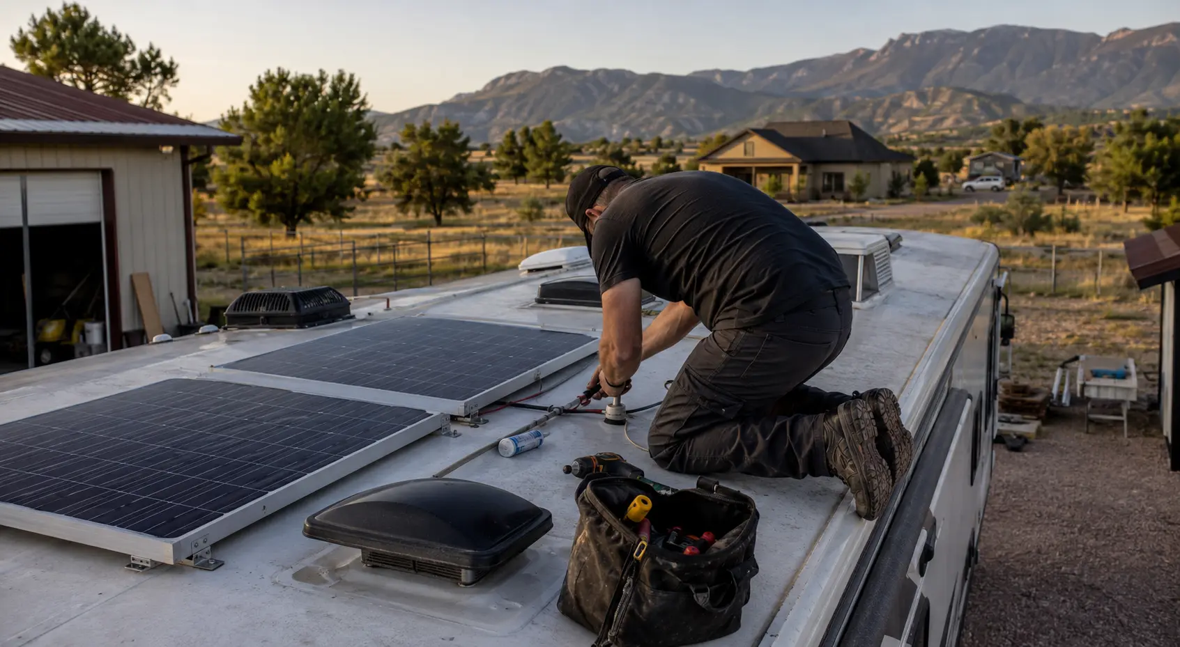 RV solar installation