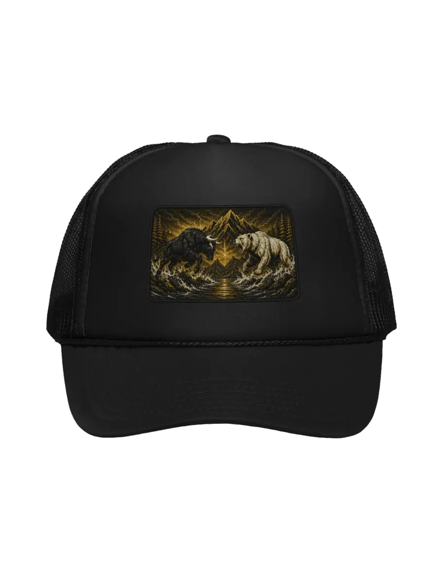 Elevation UpScales Bull and Bear trucker hat
